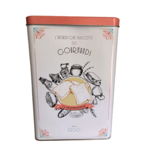 Boîte à biscottes en métal Rétro gourmand