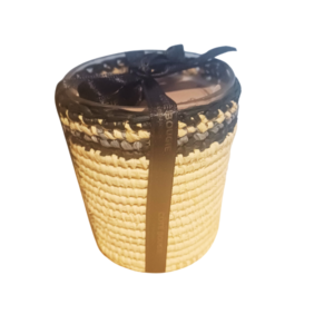 Bougie raphia fibre naturelle - Ambre