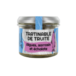 Rillettes de truite, algues, sarrasin et échalotes