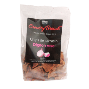 Chips de sarrasin à l'oignon rose