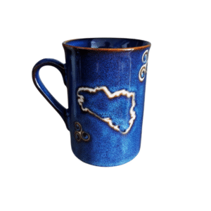 Mug bleu carte Bretagne BZH