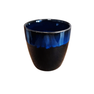 Tasse à café espresso noire et bleue