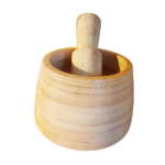 Mortier et pilon en bambou